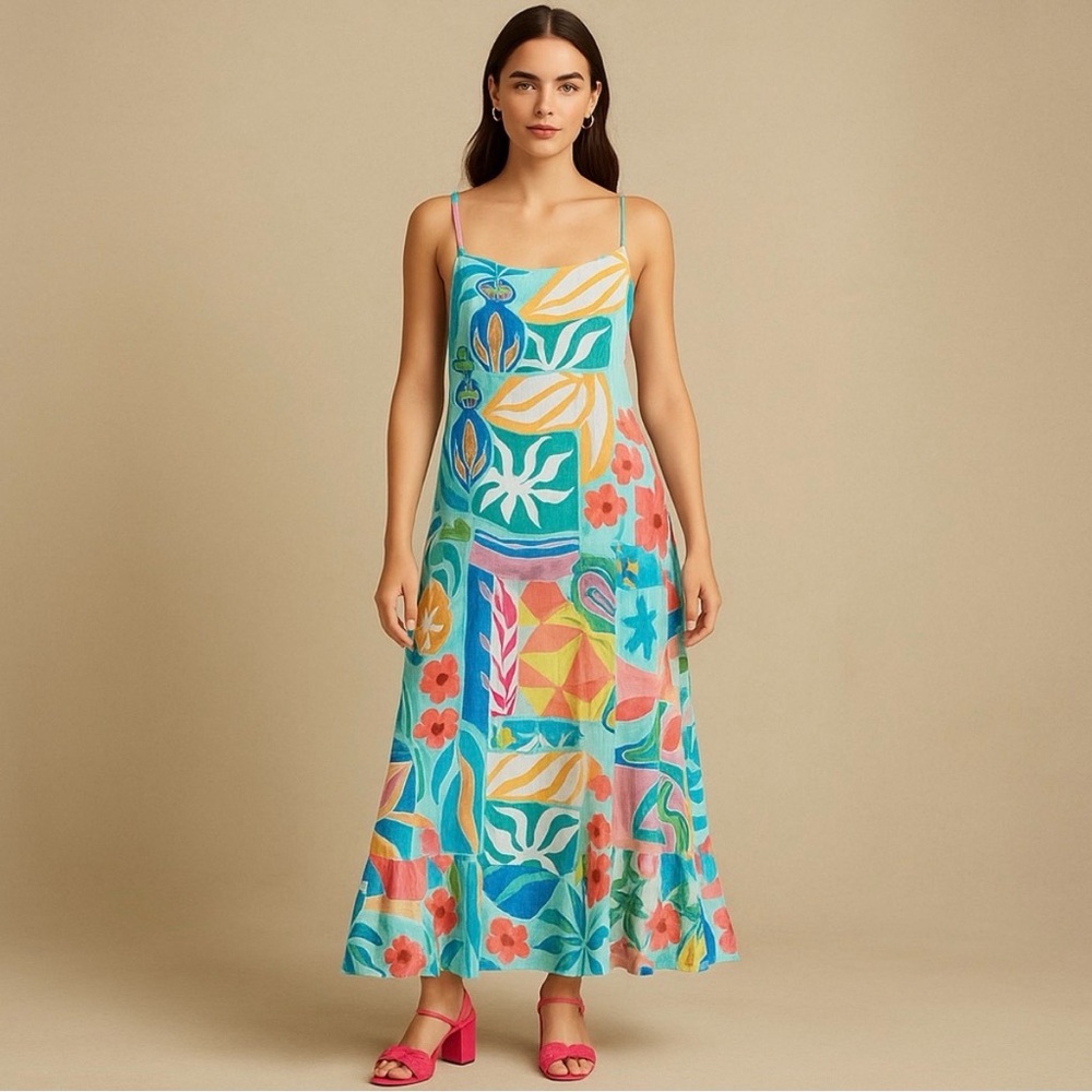 Anthropology Colorful Maxi Dress